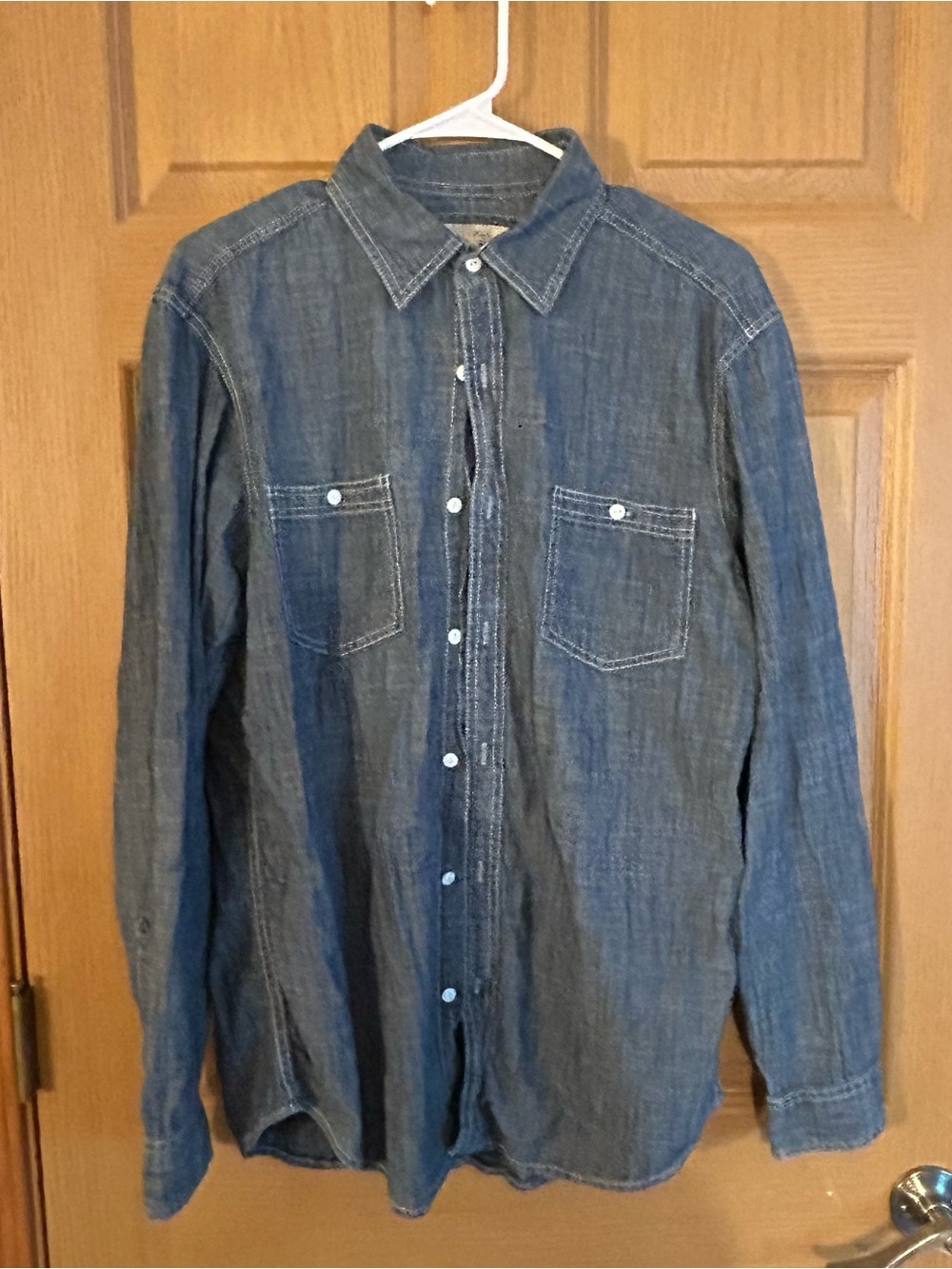 Article 365 Washed Denim Button-Up Broken-In Shirt